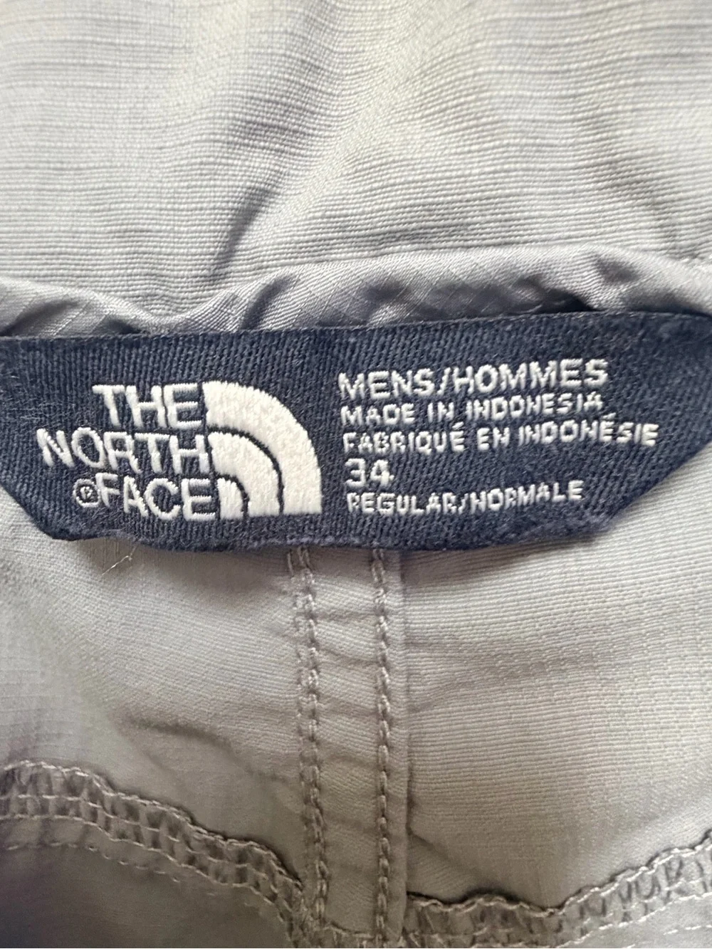 The North Face Light Gray Shorts with Black Logo